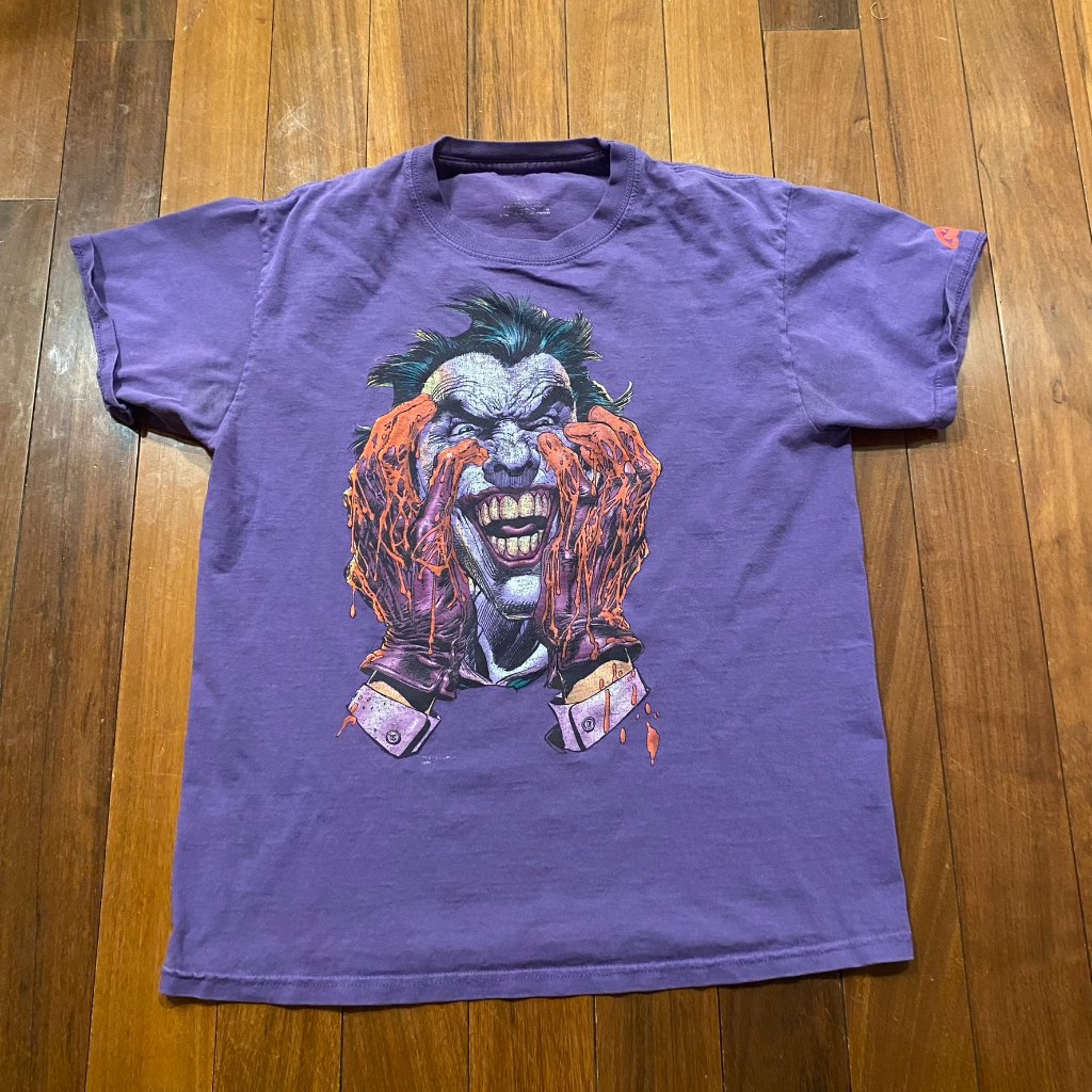 Rare 90's Batman Dc Comics Purple Joker Neal Adams Graphitti Shirt